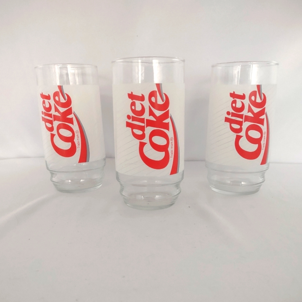 Diet Coca-Cola 1980s Glasses